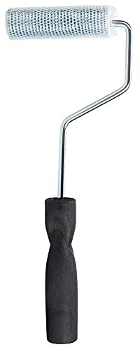 Lybunair Herramienta de laminación de fibra de vidrio de aleación de aluminio, rodillo de resorte de burbuja de 26x90 mm para trabajos compuestos de resina