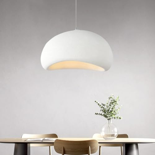 Hängande Belysning Wabi-sabi Hänglampa E27 Modern Pendellampa Taklampa För Matbord Imiterad Sten Lampskärm Kreativ Ljuskrona Interiörbelysning För Sovrum Vardagsrum Matsal Kök Island Hall Vit(20cm)