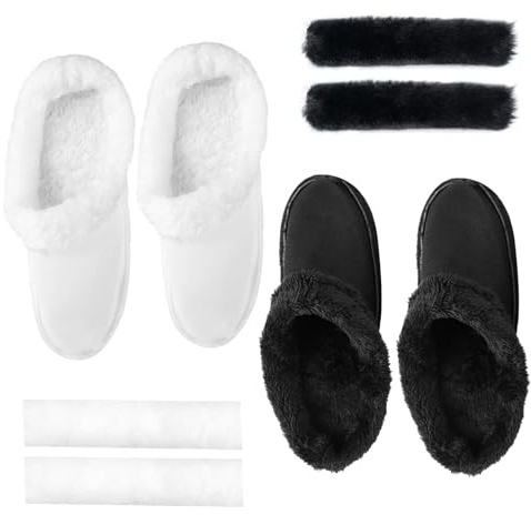 KASESSS 2 Pares Plantillas Invierno para Crocs Liners, Zapatos Forro Caliente, Funda para Cordones, Reemplazo de Zuecos Forros de Zapatos, Cómodas Plantillas, Longitud Interior de la Plantilla 240 mm