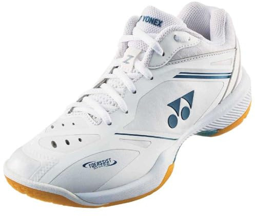 YONEX Power Cushion 65 Z4 - Scarpe da badminton da donna con ammortizzazione e stabilità, per badminton e squash, bianco, 38 EU