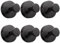 Siblaies 6 gancho con ventosa, gancho con ventosa, reutilizable, sin agujeros, gancho de ventosa, gancho de pared, acero inoxidable, para cocina, baño, ventana lisa, cristal (negro)