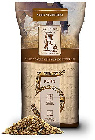 Mühldorfer 5-Korn Plus Pferdemüsli - 20 kg - pelletfreies Vollkornmüsli - haferfrei - Pferdefutter - auch für Ponys