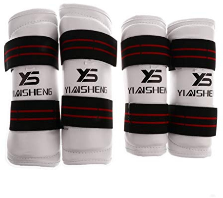 Tubayia 1 par armskydd + 1 par benskydd Taekwondo stretch streck skydd kläder