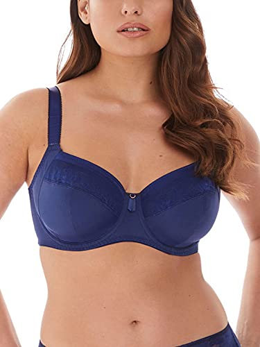 Fantasie Women's Illusion Underwire Side Support Bra Full Coverage, Sheer, Navy, 30H US