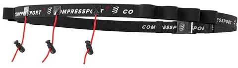 COMPRESSPORT Race Belt, Cintura da Trail Running Unisex-Adult, Nero, Uniq Size