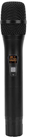 Wakects Microfono Wireless Professionale, Microfono di Mano Portatile, Microfono Palmare Wireless Professionale UHF Digitale per Karaoke, Home KTV, Feste, Chiesa, Nero