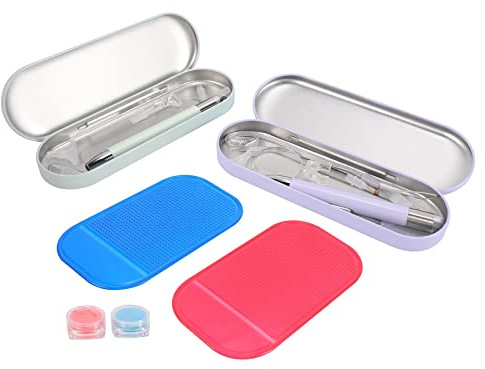 Lodokdre 2 unidades de pintura de diamante LED con luz 5D diamante lápiz de pintura con modos de luz, 12 cabezales de repuesto