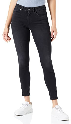 ONLY Damen Onlblush Mid Ankle Zip DNM Box Skinny Jeanshose, Schwarz, M / 30L EU