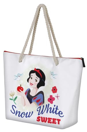 Blanche-Neige Sweet-Sac de Plage Soleil, Blanc, 52 x 37 cm