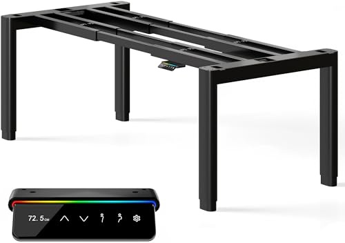 MAIDeSITe T4 Pro Plus Height Adjustable Electric Standing Desk Frame with 240KG Load Capacity, Dual Motor Sit Stand Desk Ultra-stable Stand Up Desk Frame with 4 Oval Legs Design for Home Working