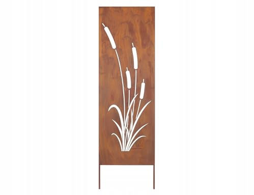Kapaga - Paravent Métal - 160 cm x 50 cm - Corten - Effet Rouillé Paravent pour Jardin - Élément de Paravent - Mur de Protection - Décoration de Jardin - Clôture - Rouille (Calme)