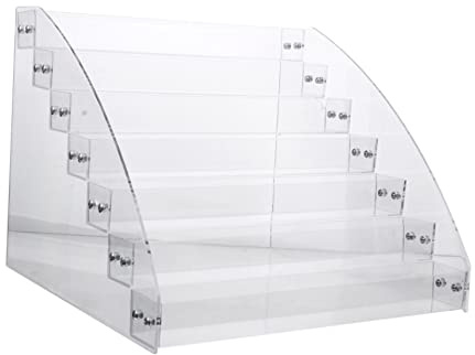 Beaupretty Espositore A 7 Ripiani in Acrilico Per Rossetti E Smalti - Portarossetti Organizer Ripiani Per Smalto in Gel E Smalto Per Unghie