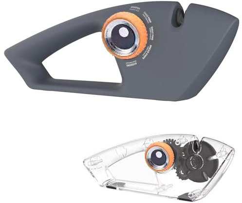 Affilacoltelli Professionale 5 In 1 Affila Coltelli da Cucina Manuale Knife Sharpener per Coltelli per la Maggior Coltelli Dritti, Coltelli da Cucina, Seghettati, Sicuro E Facile da Usare