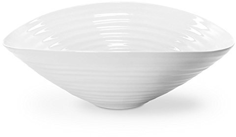Sophie Conran for Portmeirion Salad Bowl, Porcelain, White, 28.5 x 28.5 x 11.25 cm
