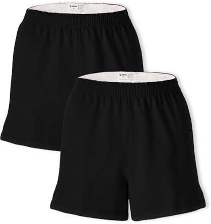 Soffe Women's Authentic Cheer Short, Black, X-Small (2-Pack)
