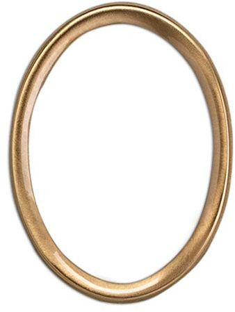 REAL VOTIVA FONDERIE D'ARTE Cornice in Bronzo - Formato Ovale - Bordo Sottile (cm 11x15, a Parete) [P.02.0682/11]