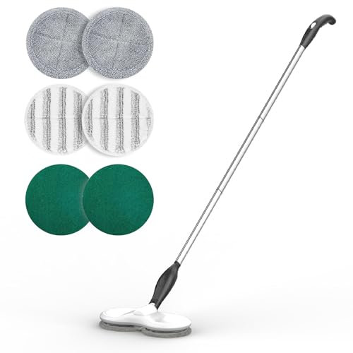 GOBOT Electric Mop for Floor Cleaning, Cordless Spin Mopper Motorised Mops for Hardwood Tile Laminate Floor Daily Light Cleaning