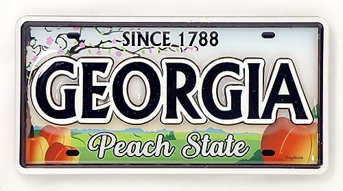 Georgia License Plate Dual Layer MDF Magnet