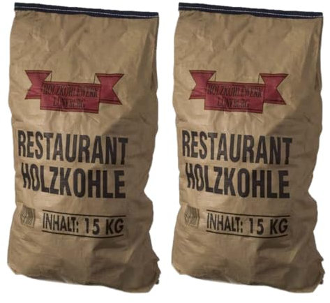 Premium Restaurantholzkohle Holzkohlewerk Lüneburg - 30 KG - Holzkohle, Grillkohle, Kohle, Grillholzkohle, Restaurantkohle, Quebracho blanco - für Holzkohle-Grill, Smoker, Dutch Oven, Restaurant-Grill