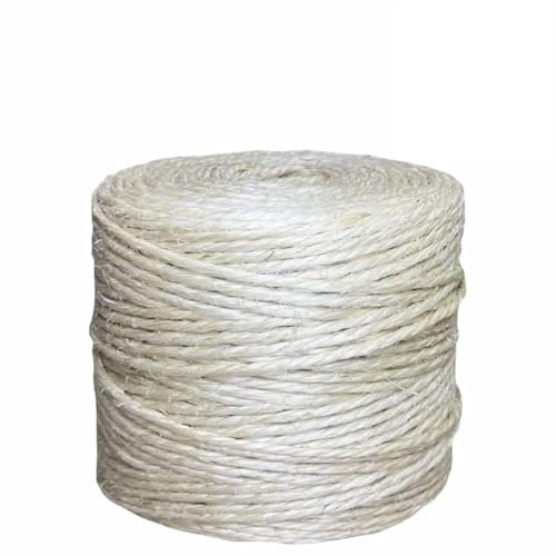 ShGaxin Cuerda 100% sisal 4 mm 250 m, Rollo Mimbre, Cuerda Manualidades, Cuerda Decorativa, para Tejer Crochet, Bobinas De Hilo, Cesta De Cuerda - SPU:155010