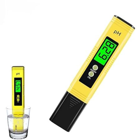 Digital PH Meter, PH Tester Digital 0.01pH High Accuracy 0-14 PH Measurement Range Portable Water Quality Testing PH Meter with LCD Display for Household Drinking Water, Pool, Hydroponics, Aquarium