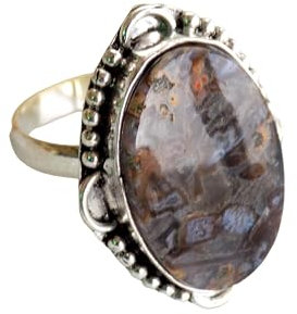 Bague en argent 925, bague en argent 925, bague de déclaration faite à la main, bijoux de bague pour femme, taille de bague 9,5 USA, Pierre précieuse, Agate bâton