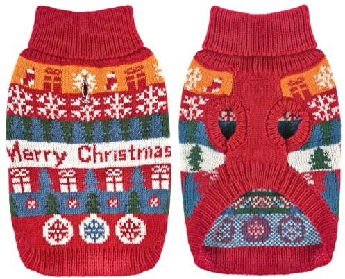 Dolahovy Suéter de Cachorro, Suéter de Nieve Abrigo de Cachorro Traje de Invierno de Navidad para Perros suéter de Perro Traje de Perro de Lana para Perros pequeños y medianos Gato jiwa Teddy (XXL)