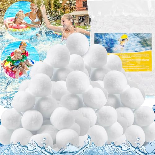 HYOJCWU 800g Filtro Balls,Palline Filtranti per Piscina,Sfera Filtrante per Piscina,Filtro a Sfere di filtrazione,Essere riutilizzato,per Filtro Piscina,Adatto a Vari Filtro a Sabbia,Pompe Filtranti