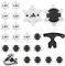 Raheem 20 Pcs Golf Shoe Spikes Golf Spikes with 1 Wrench Easy Installation for Golf Shoes Durable TPU Ideal for Traction & Comfort on The Course