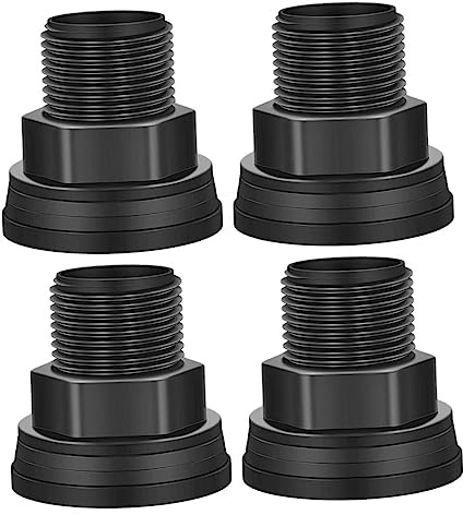 Abaodam 4pcs Double Threaded Water Tank Connectors for Aquariums Garden Fittings Durable Garden Hose Connectors Heavy Duty Rain Barrel Accessories