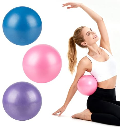 RAINFLOW 3 Pcs Small Exercise Ball - 9 Inch Pilates Yoga Ball