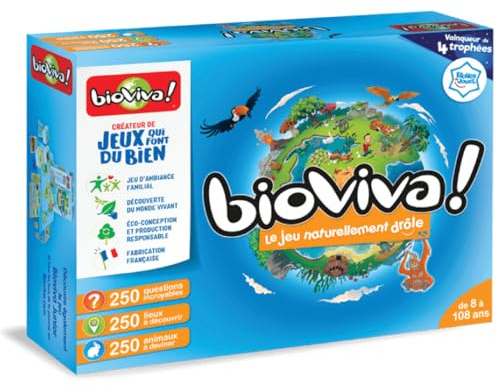 Bioviva - Le Jeu - Jeu de Société Enfant et Adultes 8+ | Jeu de Plateau Familial Multi-Epreuves - Thème Environnement - Dès 8 ans - 2 à 6 joueurs - Fabriqué en France