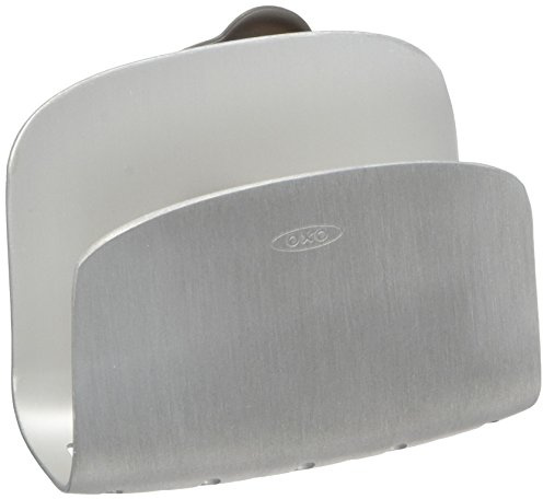 OXO Rust-Proof Aluminum Suction Sponge Holder,Silver,3-inch, 6 Ounces