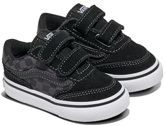 Vans Unisex Kinder Brooklyn Ls V Sneaker, Checkerboard Black/Asphalt, 21 EU