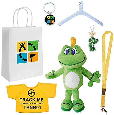 Premium Geocaching Geschenk Box Set Plüsch Figur Travelbug Lanyard T