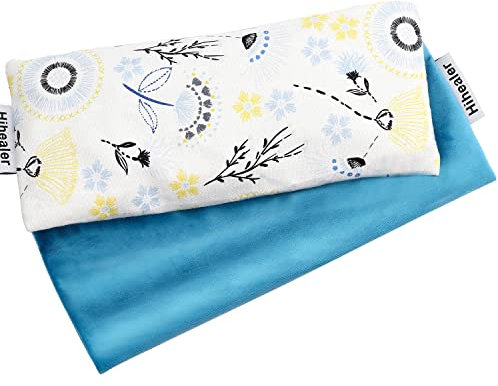 Cuscino per occhi alla lavanda per rilassamento, yoga, sonno, maschera ponderata per mal di testa, sinusite, aromaterapia, impacco termico umido, accessorio per meditazione, regalo rilassante per
