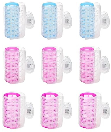 9 Pcs Hair Roller Bangs Roller Self Grip Hair Clip Curler for Hairdressing and Styling