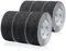 BOMEI PACK Schwarz Antirutsch Klebeband Streifen mit Selbstklebend,6 Rollen von 50mm x 10m Treppe Stufen Band Kleber Rutschfest Klebeband, Hohe Traktion für Bodenbelag innen- und Außenbereich