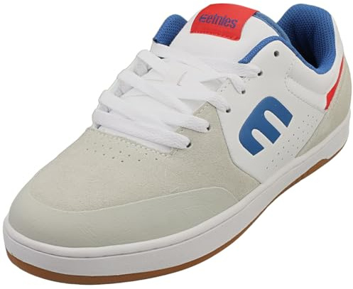 Etnies Marana – Iconic Pro Skate, Reinforced Ultimate Cupsole, Cushioned Feel, 3X More Durable - White/Blue/Red - 7,5