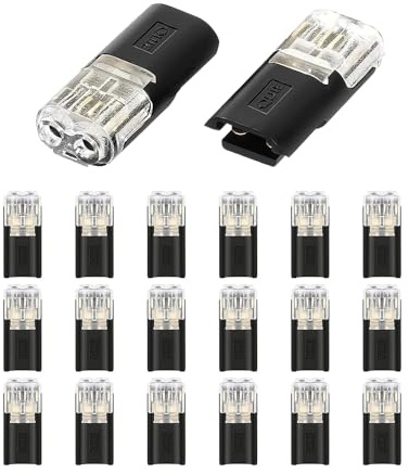 20 stycken bilkontakter 2-stifts kontaktanslutning kabelkontakt vattentäta kontakter praktiska snabba kabelkontakter 2-stifts kontaktkabel anslutning för 18–22 AWG kabel crimp