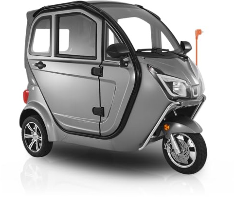 VEVOR 3-Wheel Enclosed Mobility Scooter for Seniors Adults, 650lbs Capacity, 3-Seater 1500W Electric Recreational Mobility Scooter 37 Miles Long Range, Remote Unlock, All-Terrain for Shopping Touring