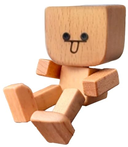 Figura de madera oscilante, vibrante artesanal decoración de salpicadero de coche | Estatua divertida para cumpleaños, viajes, camión, sedán, dormitorio, consola, oficina, vehículo, scooter casa