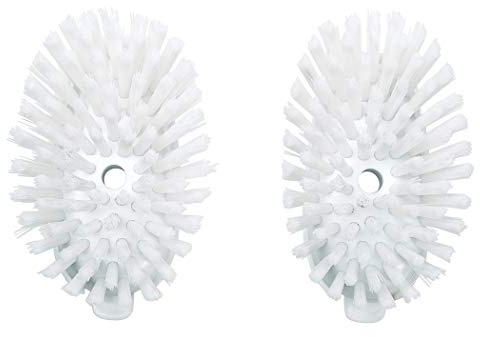 OXO Good Grips, Set de 2 brosses de rechange pour brosse distributrice de savon, Brosse de nettoyage pour vaisselle, Blanc