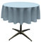 LA Linen Popeline-Tischdecke, rund, Polyester, Hellblau, 130 cm