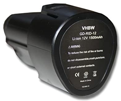 vhbw 1x Akku kompatibel mit AEG BBH12, BBS 12C, BLL12C, BLL 12C, BS12C, BS 12C, BS12C2 Elektrowerkzeug (1500 mAh, Li-Ion, 12 V)