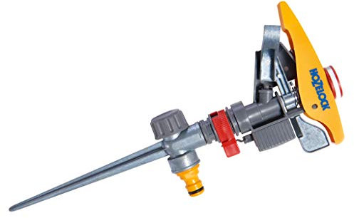 HOZELOCK - Arroseur Canon Plus 450 M² : Arroseur Pulvérisateur sur Pic Grande Surface (Ø 24M), Possibilité de Mettre Plusieurs Canons en Serie, Direction d'Arrosage Réglable 65° à 360° [2550 0000]