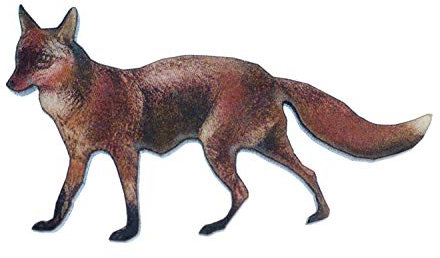 Miniblings Renard imprimé Broche forêt Animaux en Bois Renard Roux - Bijoux Mode Main Pin I Bouton Pins