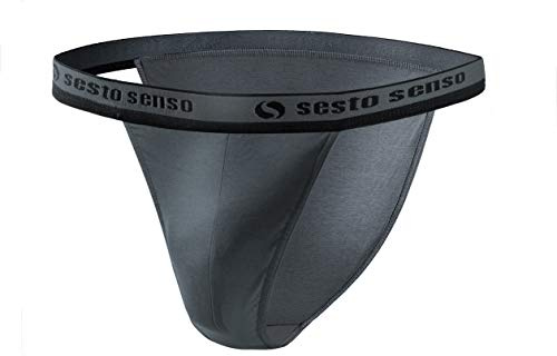 Sesto Senso briefs män tanga bomull 1-pack 2-pack 4-pack sexiga underkläder basunderkläder för män, grafit, L