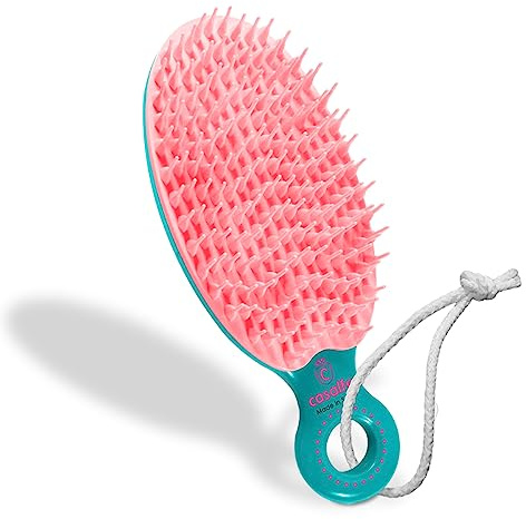 Cepillo Escurre y Desenreda - Ideal para Peinar sin Romper el Cabello - Cepillo Desenredante Quita el Exceso de Agua y Humedad - Púas Flexibles - Aliado para aplicar mascarillas capilares- Casalfe