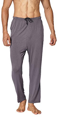 Cicilin Pyjamasbyxor för män nattkläder ultramjuka modal loungebyxor byxor byxor, Grå, L